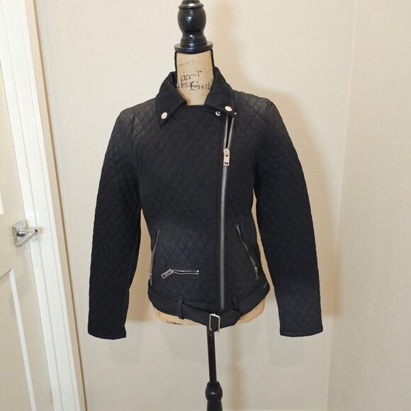 NWOT Diesel Black Moto Quilted Jacket Size Small - Picture 5 of 11